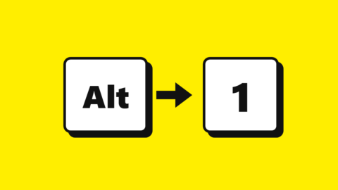 Alt キーのあとに 1 を押すイメージ