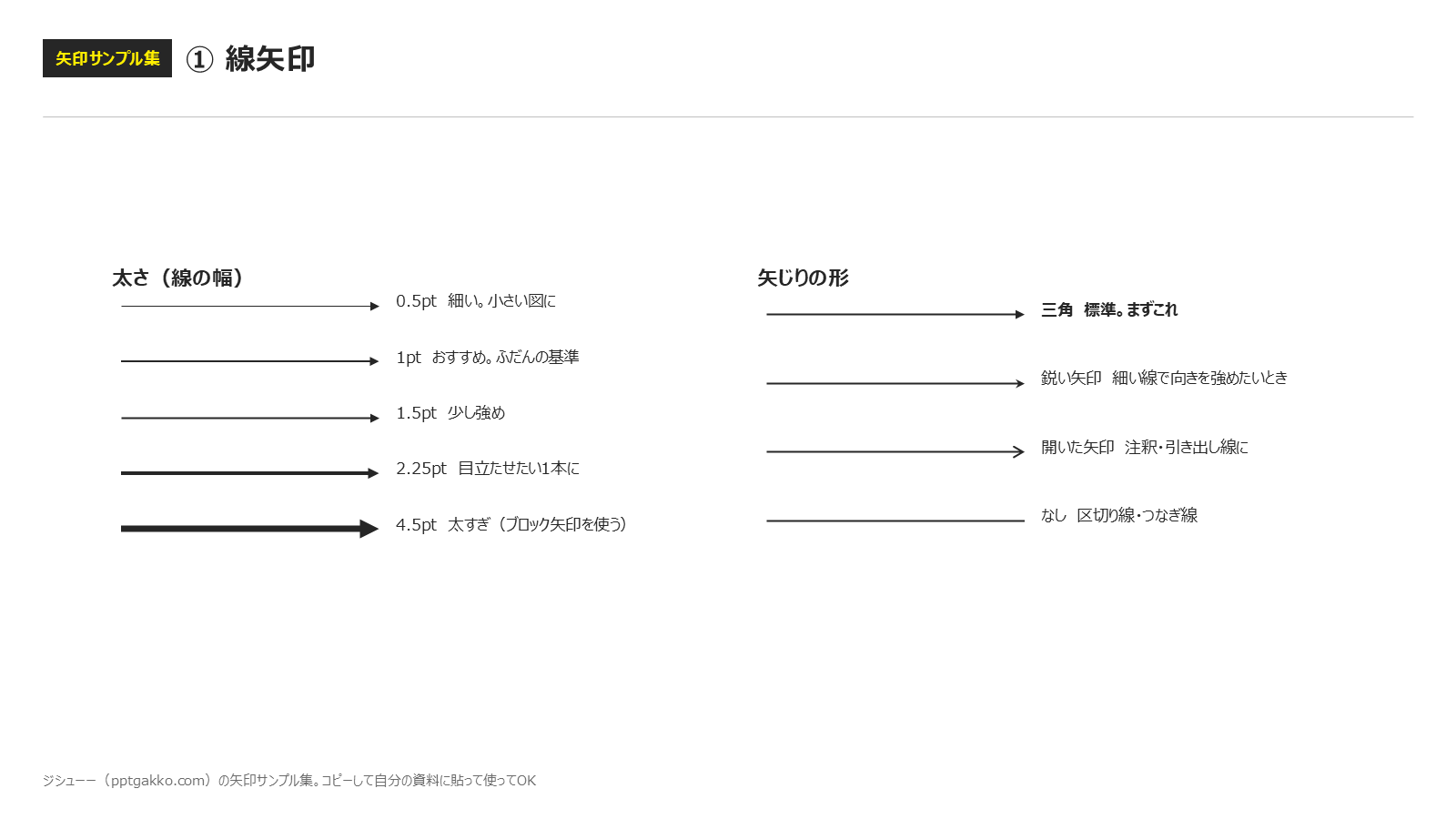 サンプル集 ①線矢印